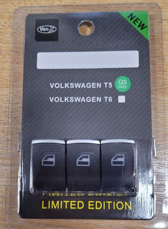 For VW T6 Transporter Electric Window Switch Caps Interior Styling Painted and Ready to Fit