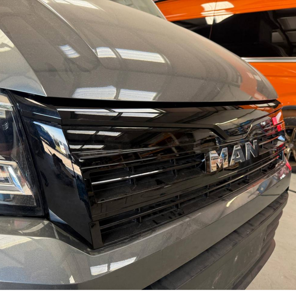 For MAN TGE Front Styling Upgrade | OEM Style - Gloss Black | Van-X