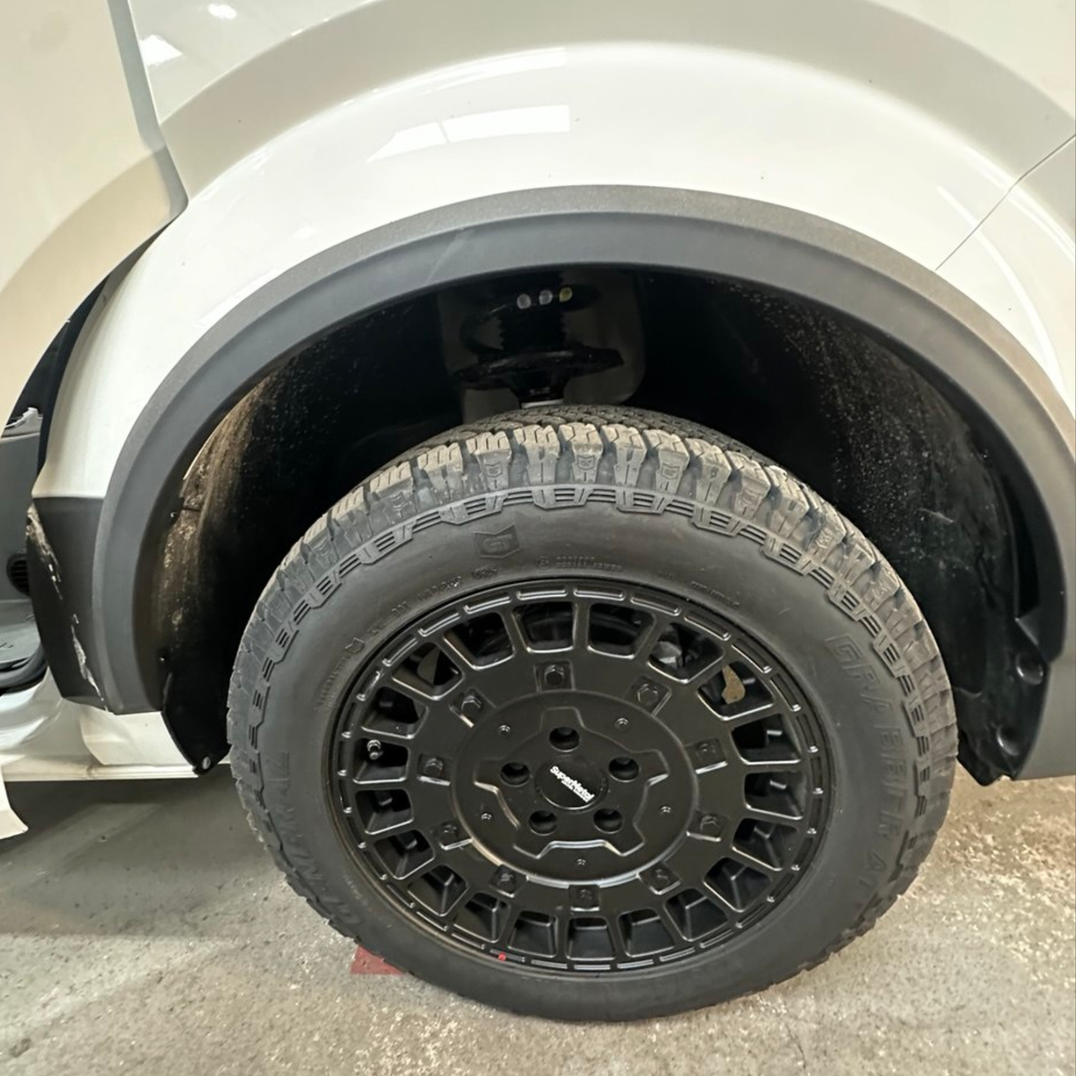 For VW New Crafter / MAN TGE Wheel Arch Trims - Textured Black 4 Piece Styling Kit | Van-X