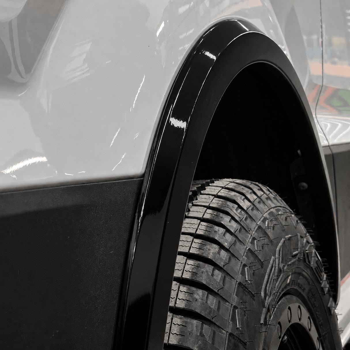 For VW New Crafter / MAN TGE Wheel Arch Trim - Gloss Black | Van-X