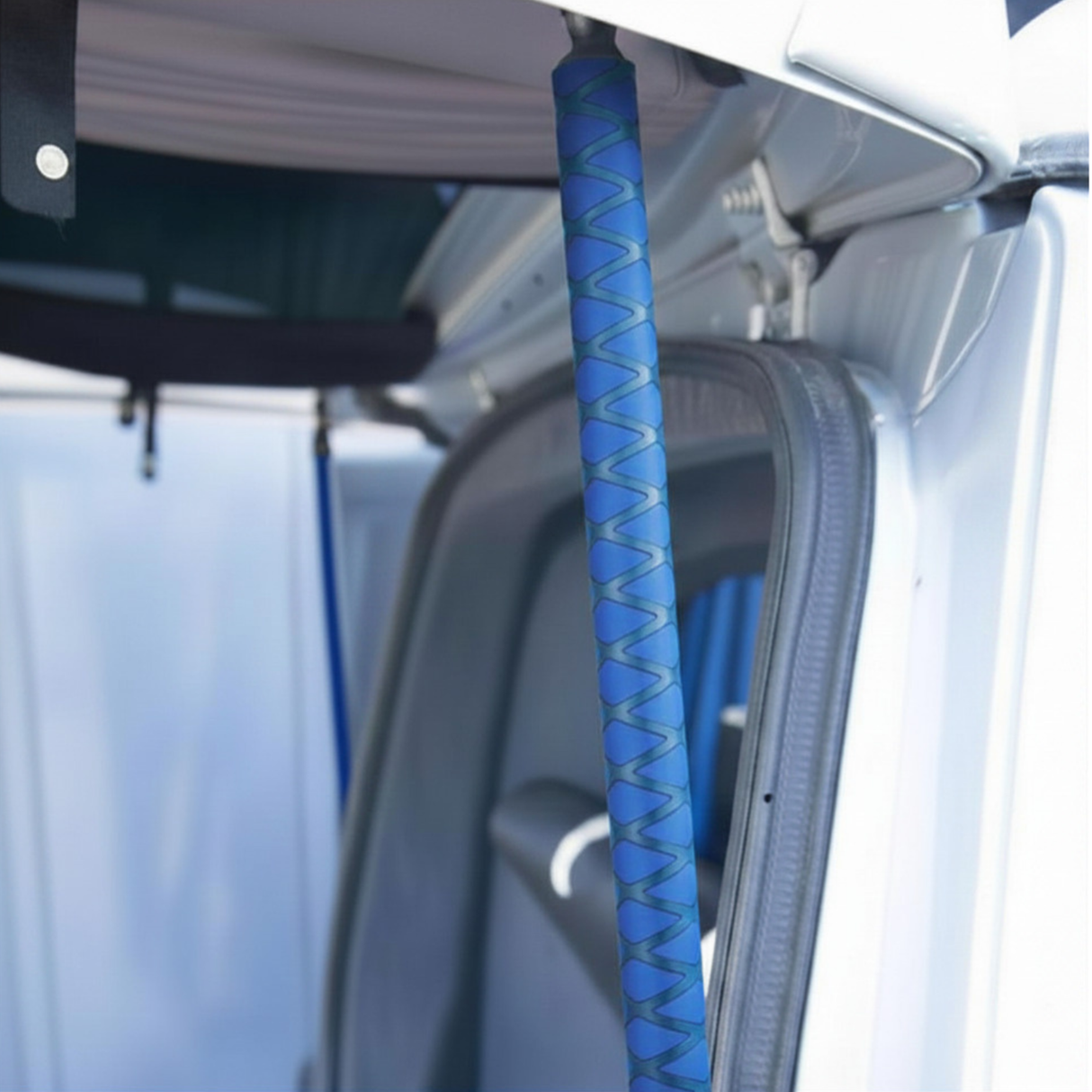 For VW T6 Tailgate Elevation Roof Gas Strut Styling Cover Kit (Cross Pattern) | Van-X
