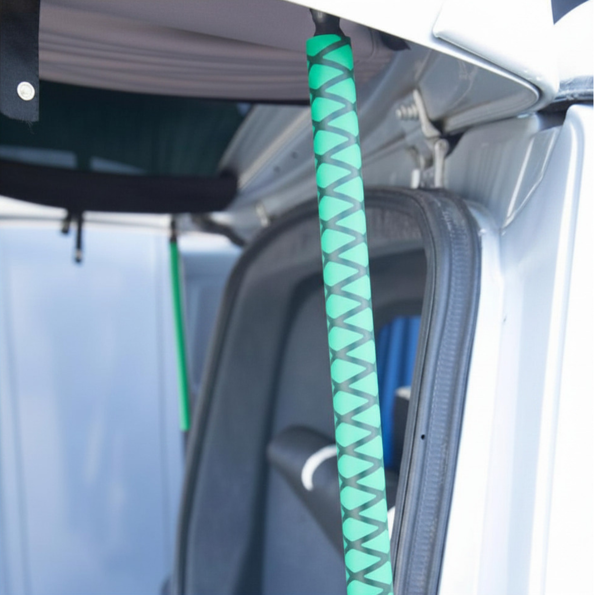 For VW T6 Tailgate Elevation Roof Gas Strut Styling Cover Kit (Cross Pattern) | Van-X