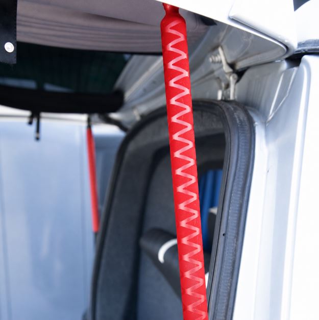For VW T6 Tailgate Elevation Roof Gas Strut Styling Cover Kit (Cross Pattern) | Van-X