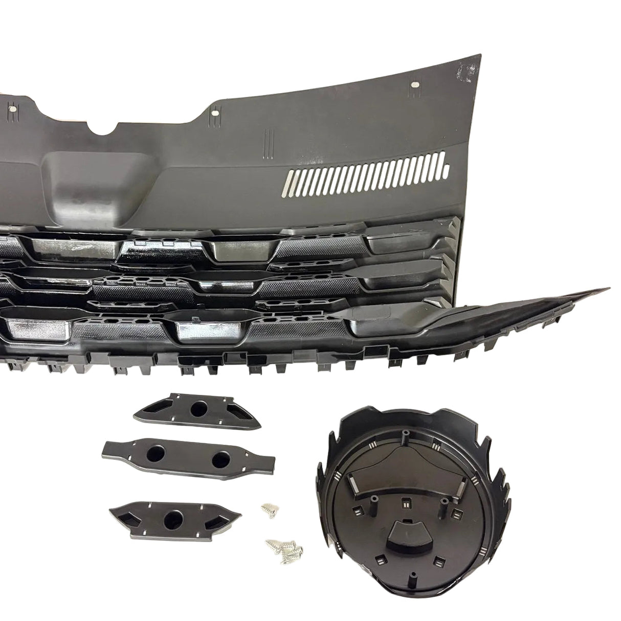 For VW T6 Front R-Line Badgeless Grille - Gloss Black