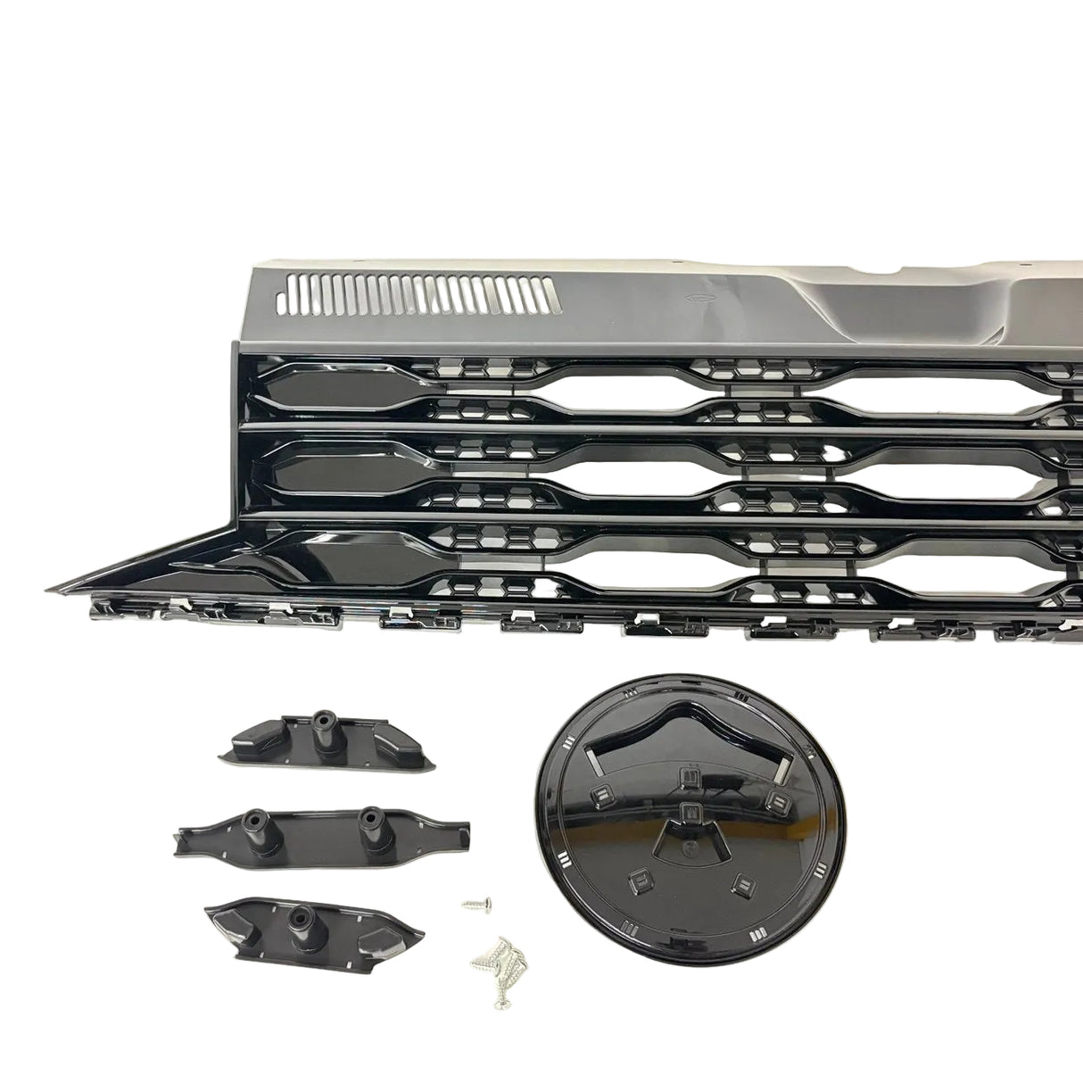 For VW T6 Front R-Line Badgeless Grille - Gloss Black
