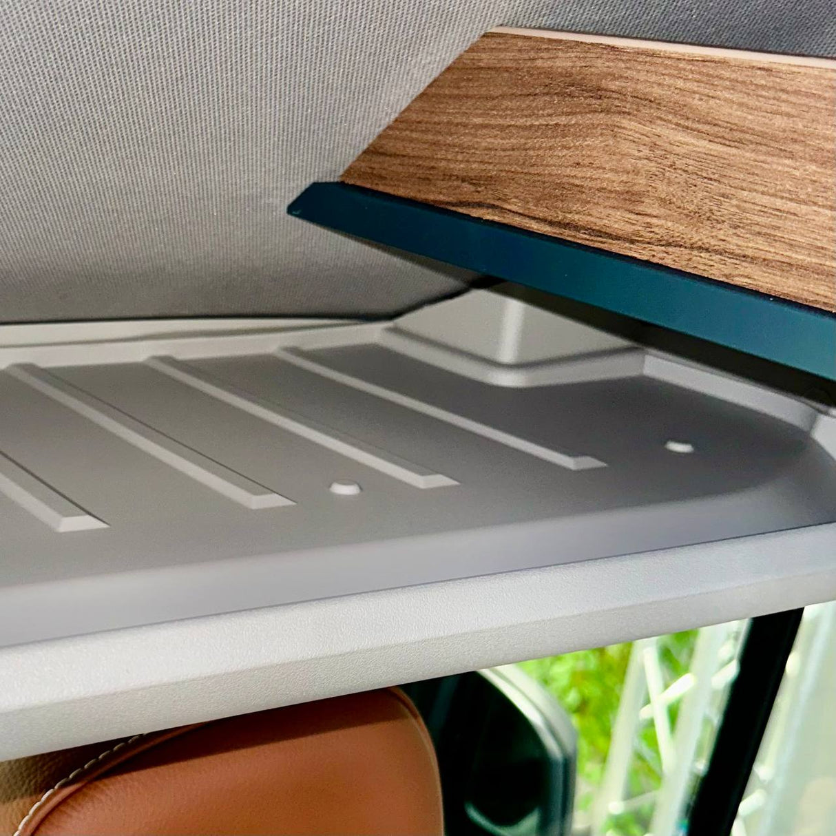 For MAN TGE Front Cab Shelf Light Grey Rubber Inserts – Storage Liner (2018-2025)