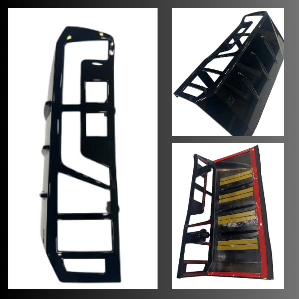For MAN TGE Rear Light Guards - Gloss Black Protection (2018+)
