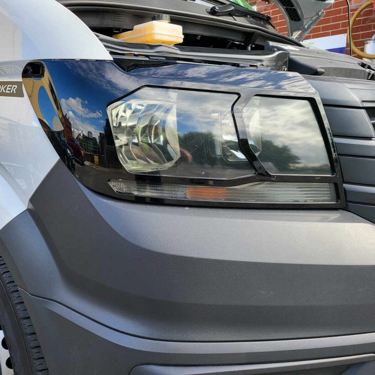 For VW Crafter New Shape Headlight Guards – Gloss Black – Premium Protection | Van-X