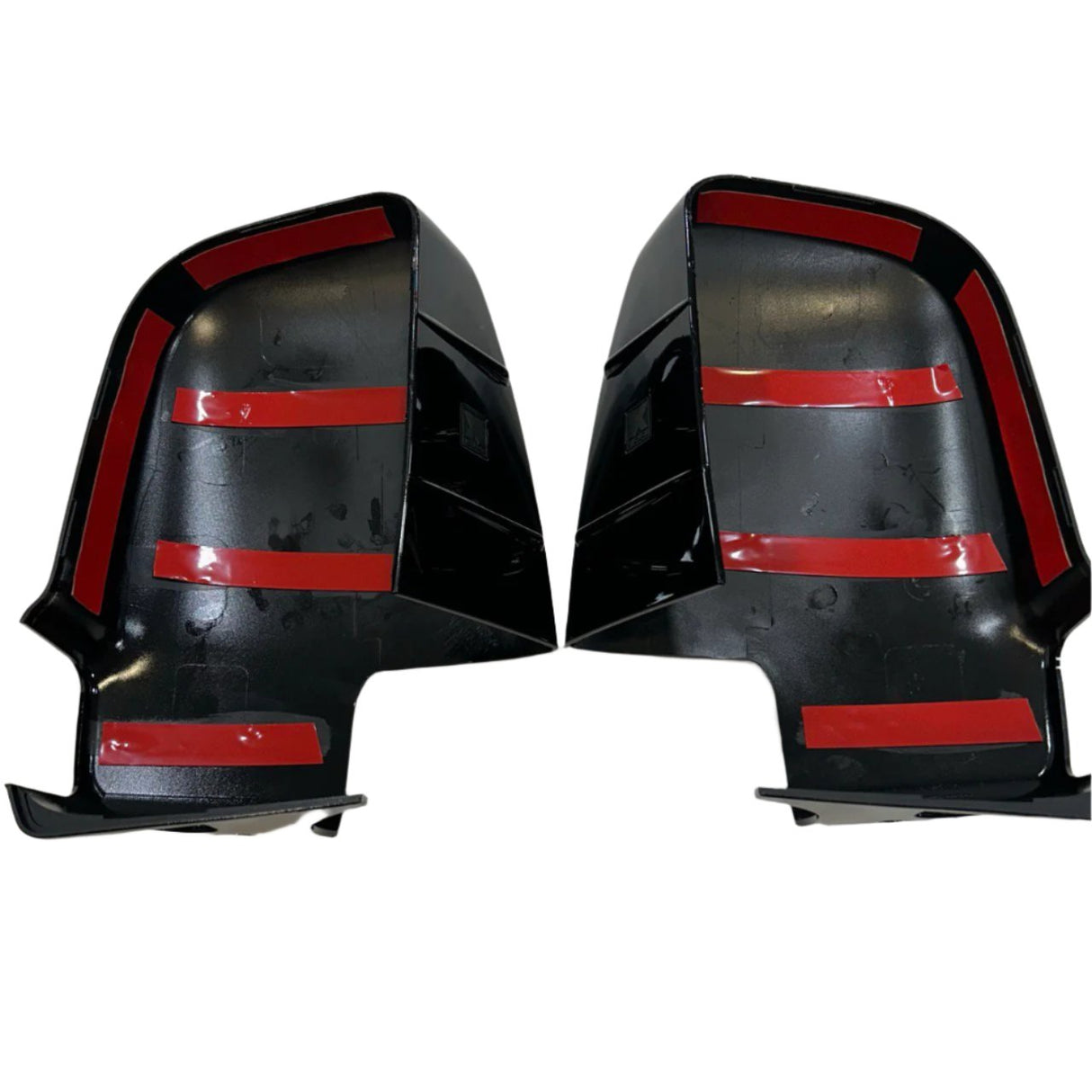 For Mercedes Sprinter Dodge 907 Wing Mirror Covers with Indicator - Gloss Black (Set of 2) - Replacement Caps for 907 Models