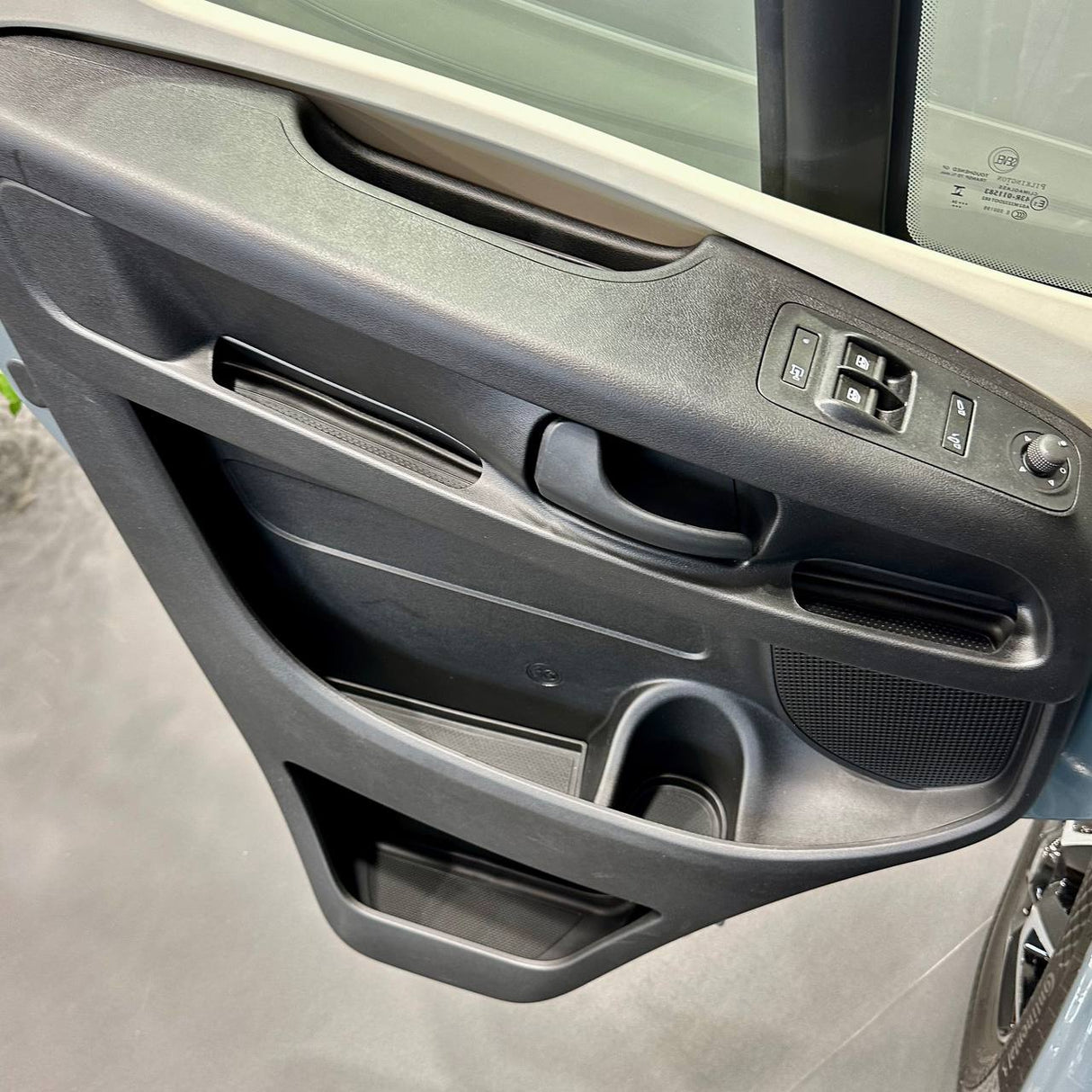 For Peugeot Boxer Rubber Door Liner Pocket Inserts - Black - Van-X