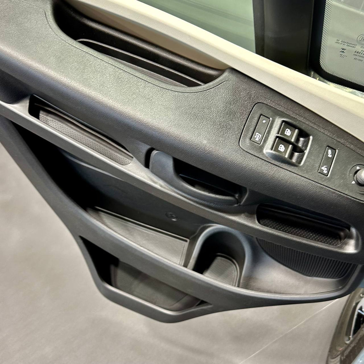 For Vauxhall Movano Rubber Door Liner Pocket Inserts - Black - Van-X