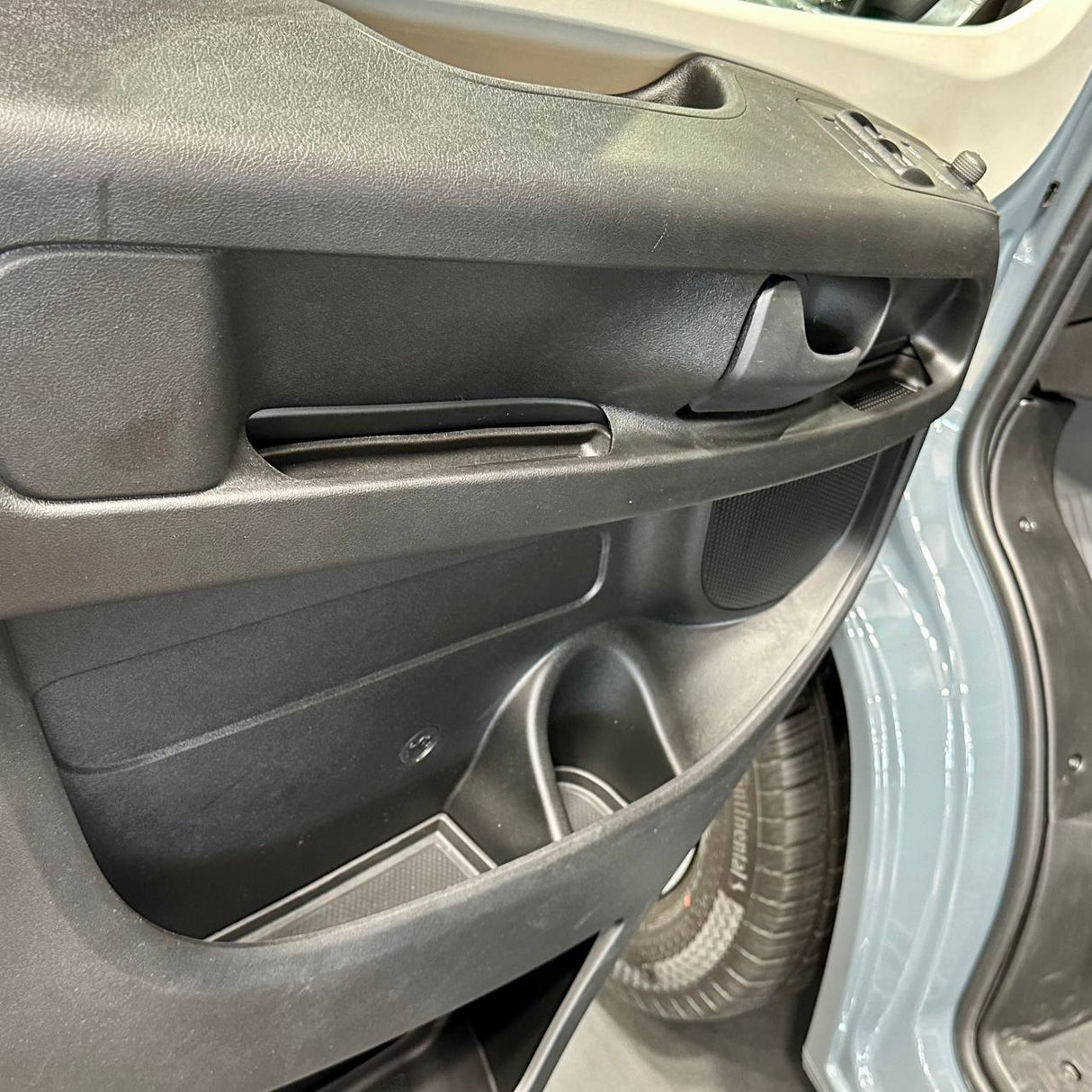 For Vauxhall Movano Rubber Door Liner Pocket Inserts - Black - Van-X