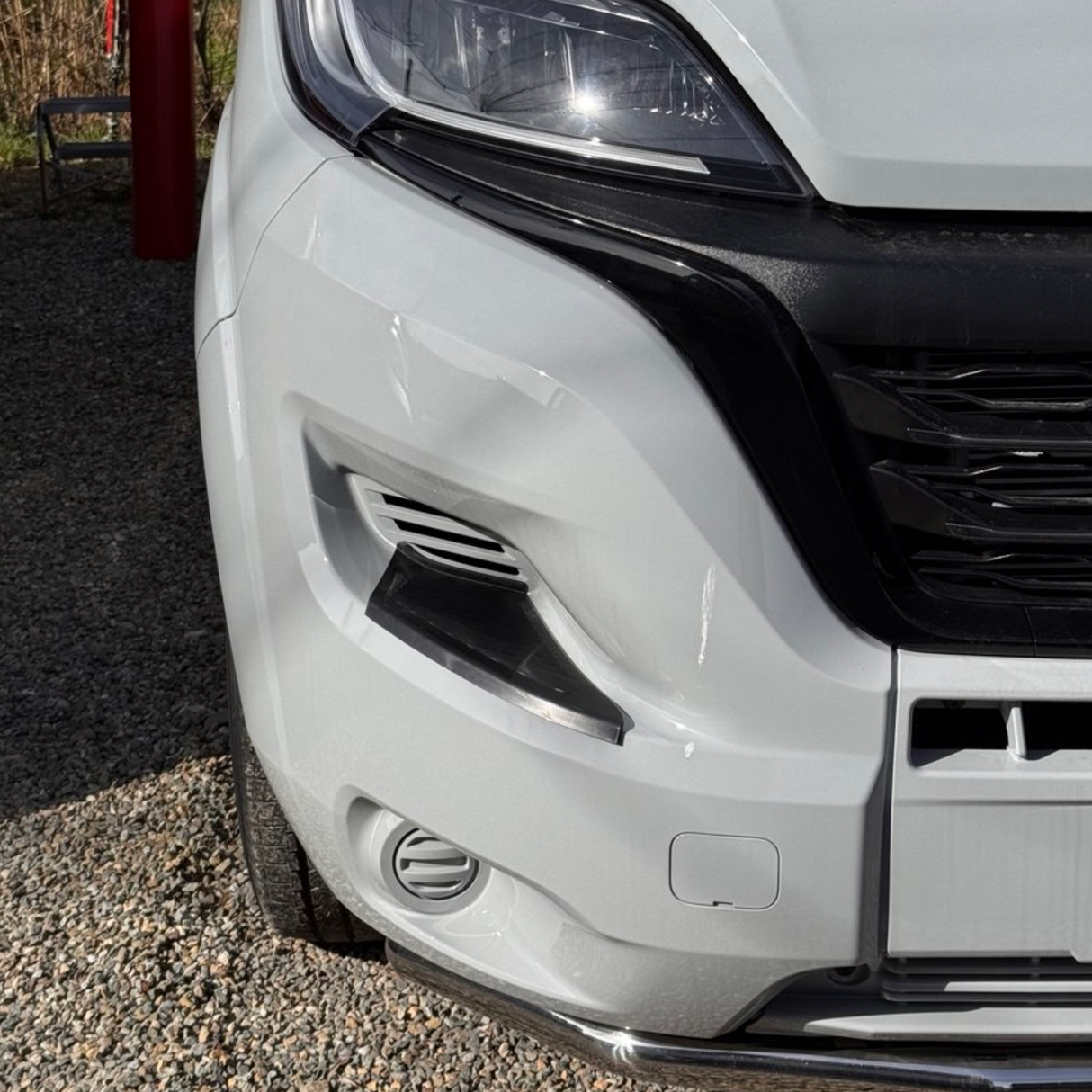 Airson Dìonadairean Plàta-coise Bampair Aghaidh Vauxhall Movano – Dubh, Seata de 2 | Van-X