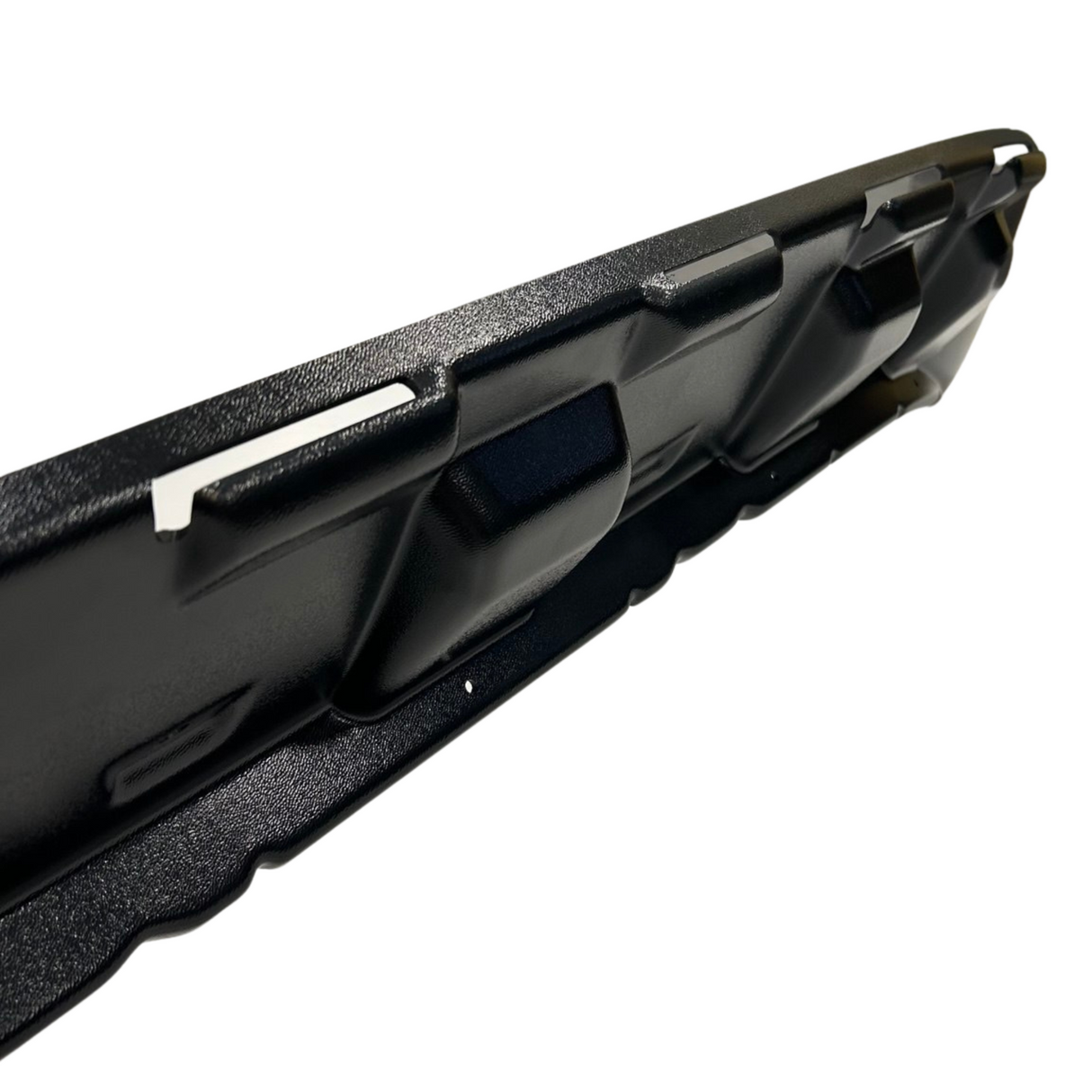 Airson Ford Transit Custom MK1 Front Back Bumper Protector / Mudguard (Black Smooth)