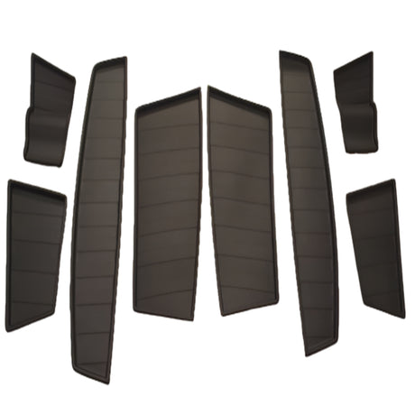 For Fiat Scudo Door Pocket Rubber Inserts / Mats - Black