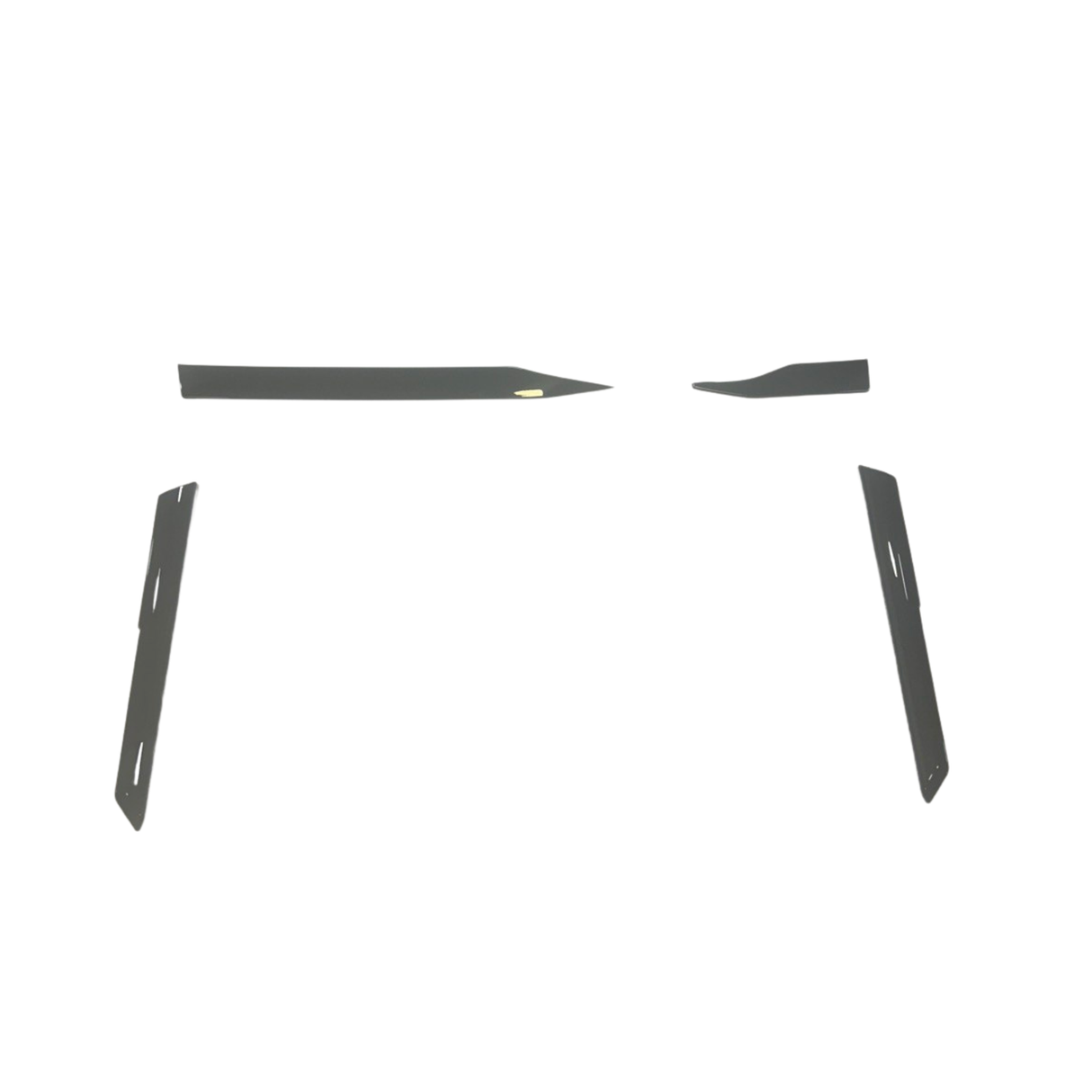 Airson ùrachadh deas-bhòrd VW T6.1 Transporter Van-X – Seata sgeadachaidh deas-bhòrd ìosal is dorais 4-phìosan àrd-inbhe ann an dubh gleansach