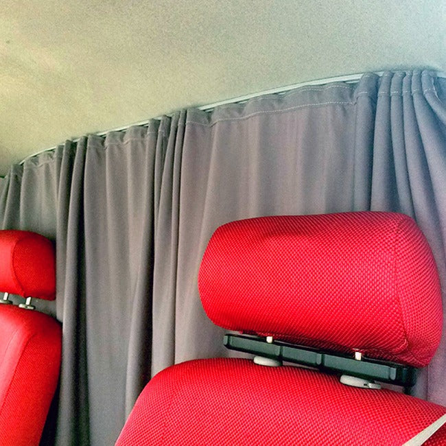 For Fiat Doblo Cab Divider Curtain Kit with Rail Premium Quality - Van-X