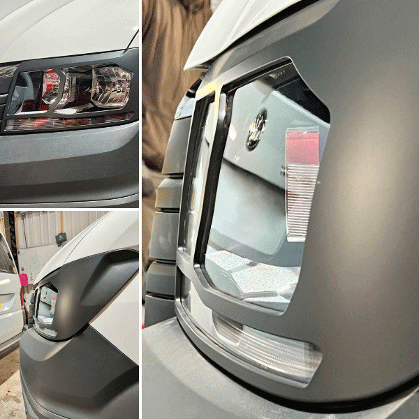 For VW Crafter New Shape Headlight Guards – Matte Black – Premium Protection | Van-X