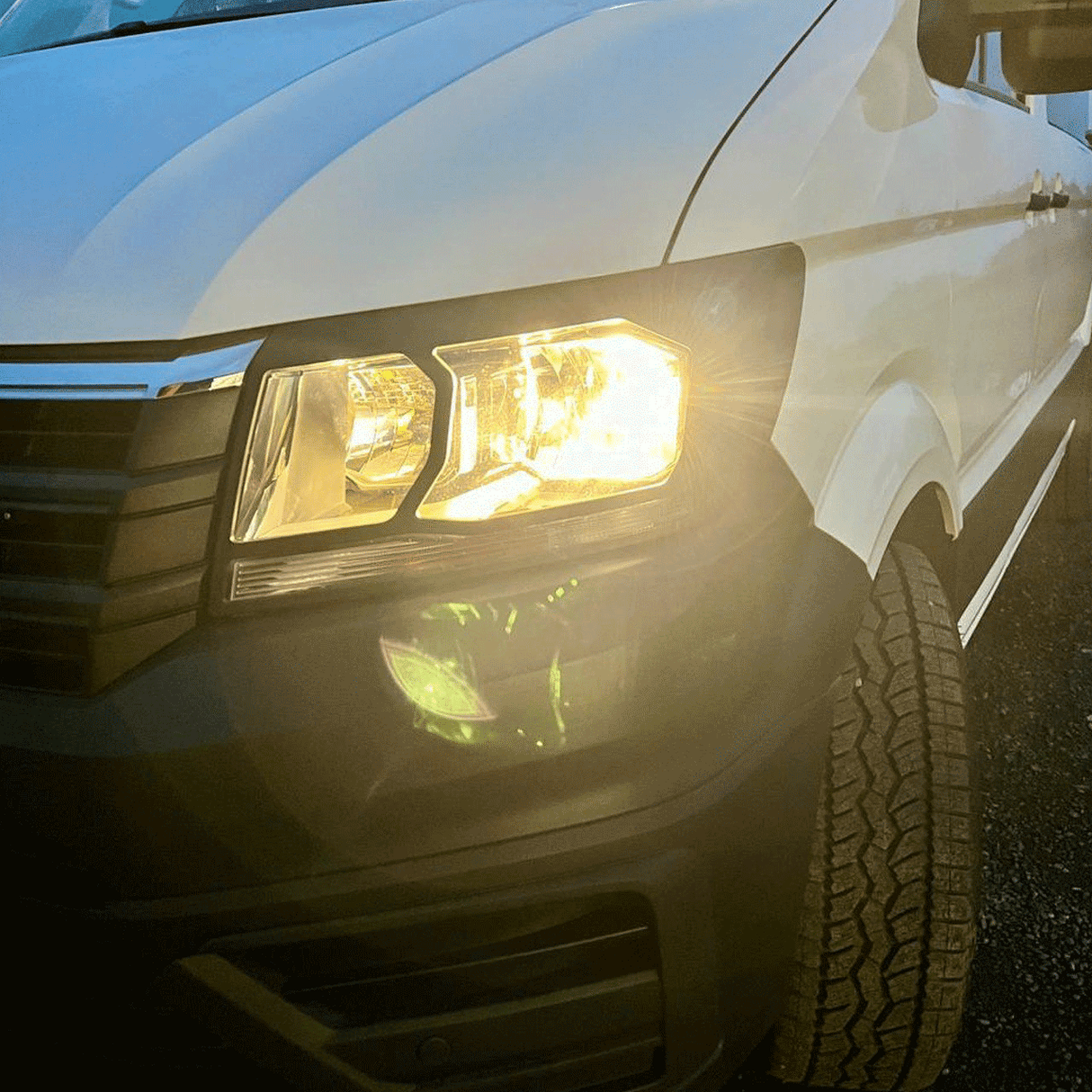 For VW Crafter New Shape Headlight Guards – Matte Black – Premium Protection | Van-X