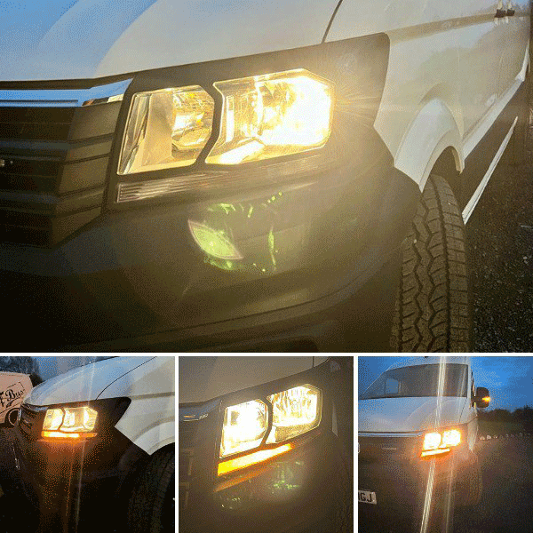 For VW Crafter New Shape Headlight Guards – Matte Black – Premium Protection | Van-X