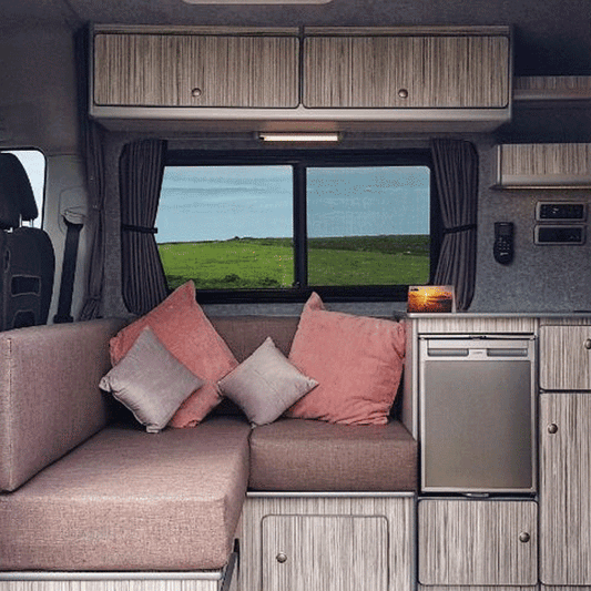 Vauxhall Movano Premium Window Curtain - Black/Grey Van-X