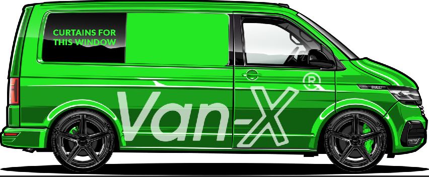 For VW T6.1 Transporter Van Conversion Premium Curtains Van-X - Black/Blue - CREATE YOUR OWN BUNDLE! Van-X