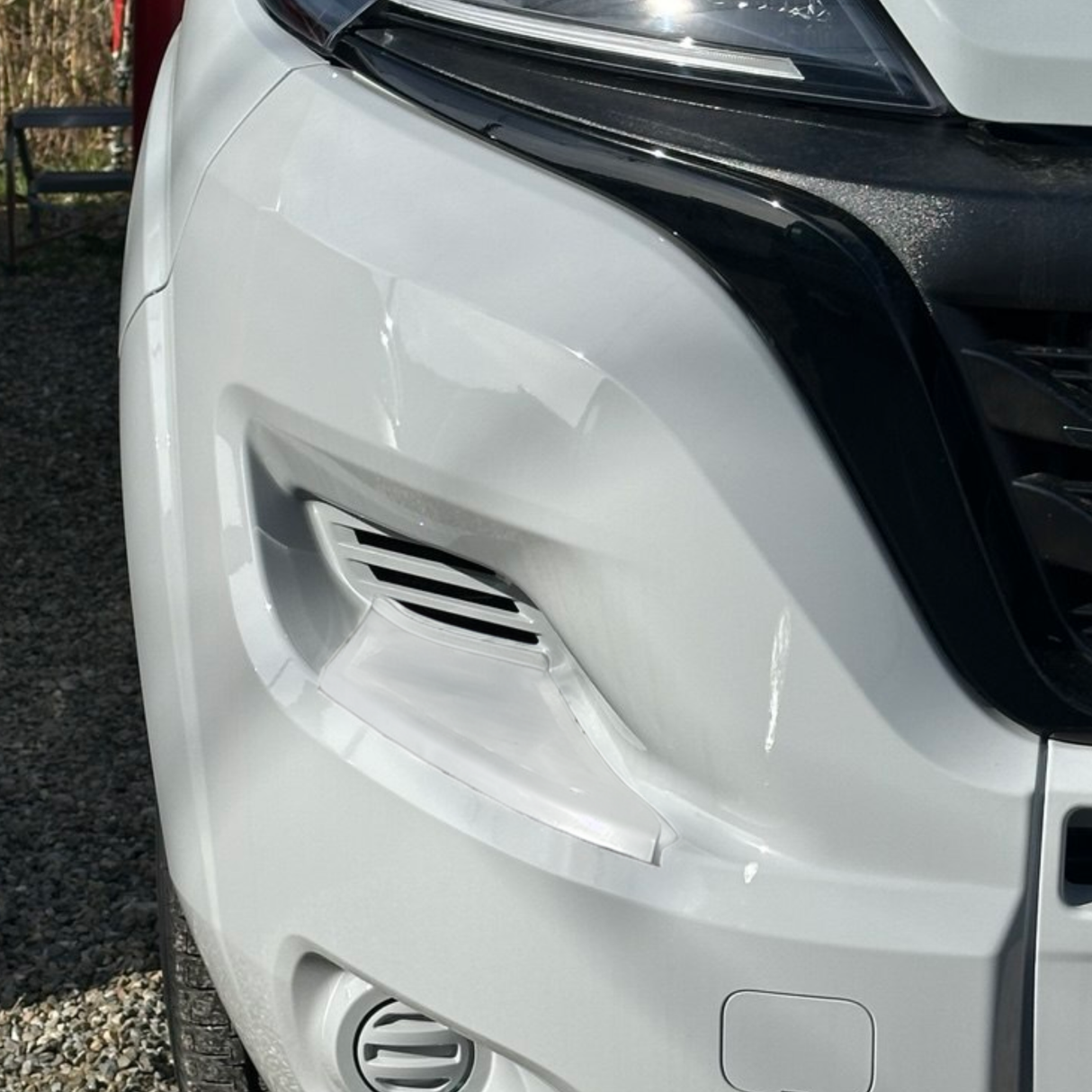 Airson Dìonadairean Plàta-coise Bampair Aghaidh Citroën Relay – Geal, Seata de 2 | Van-X