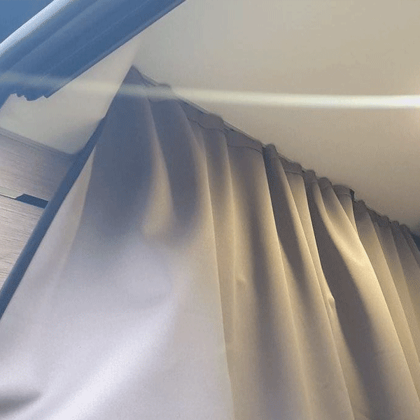 For Fiat Ducato & Ram ProMaster Motorhome Campervans Premium Maxi-Cab Divider Curtain with Rail - Van-X