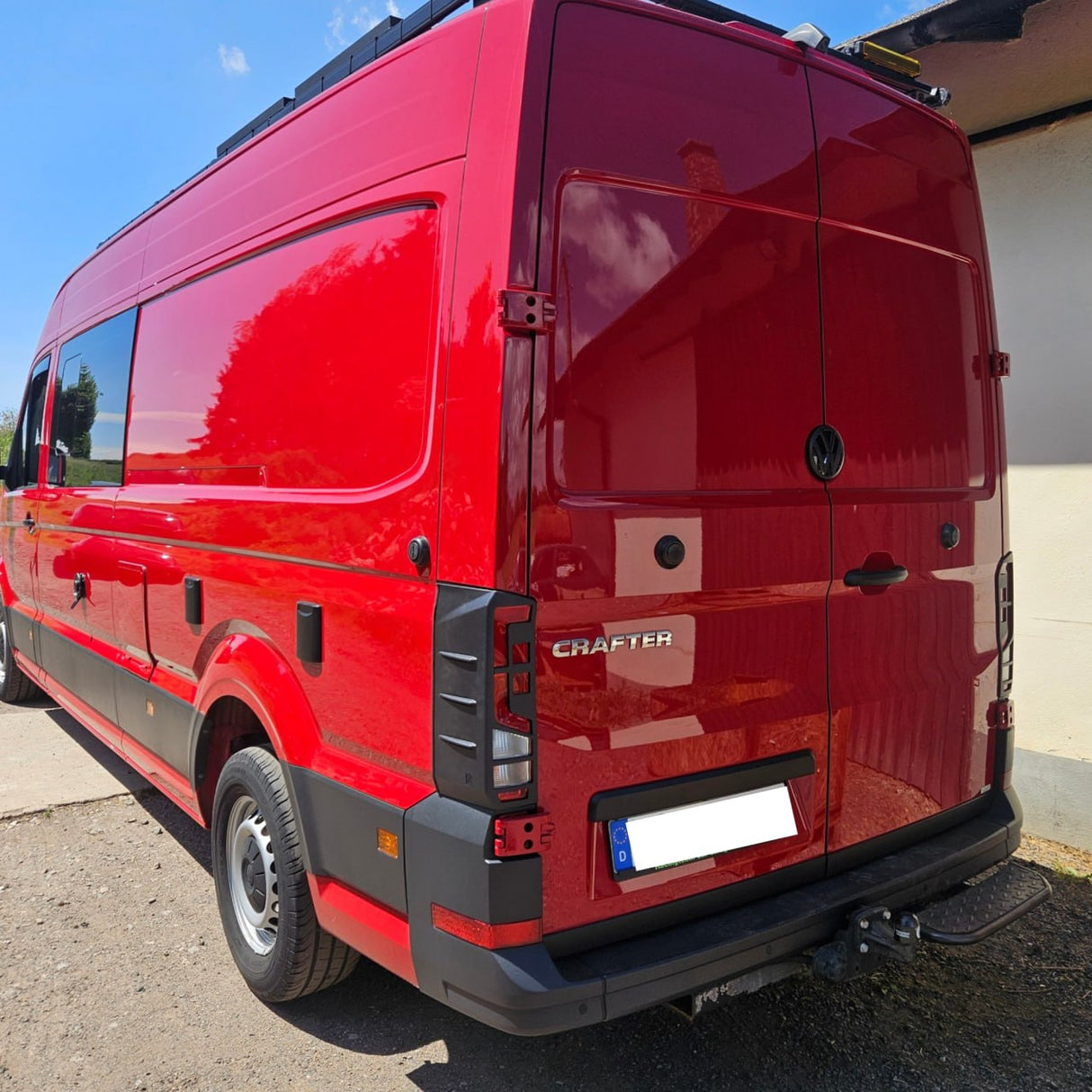 For Volkswagen Crafter Rear Light Guards - Matte Black (2018 Onwards)