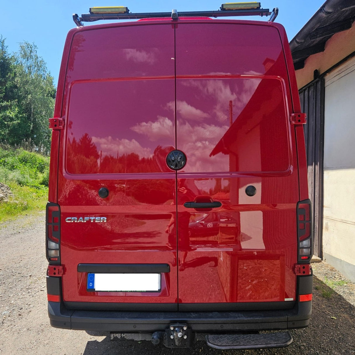 For Volkswagen Crafter Rear Light Guards - Matte Black (2018 Onwards)