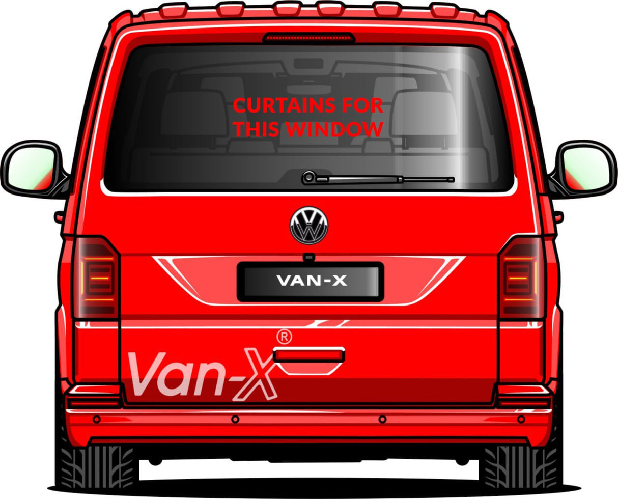 For VW T6 Caravelle / Shuttle Premium Window Curtains- Black/Black - CREATE YOUR OWN BUNDLE! Van-X