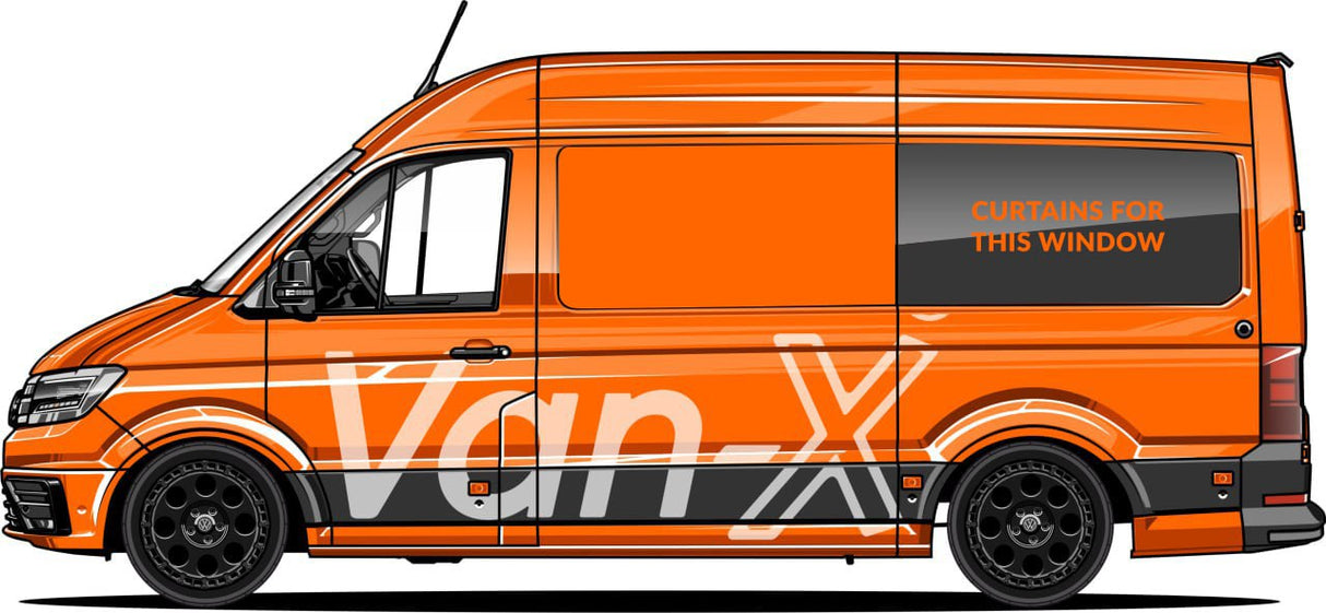 For Mercedes Sprinter Premium Window Curtains - Black/Black - CREATE YOUR OWN BUNDLE! Van-X