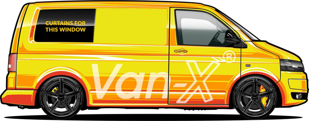 For VW T5 Caravelle / Shuttle Premium Window Curtains - Black/Grey - CREATE YOUR OWN BUNDLE! Van-X