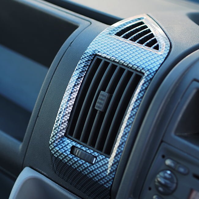 Dashboard Air Vent (SILVER CARBON) for Fiat Ducato, Peugeot Boxer & Citroen Relay-20035