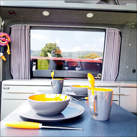 For VW T4 Transporter Van Conversion Premium Curtains - Black/Grey - CREATE YOUR OWN BUNDLE! Van-X