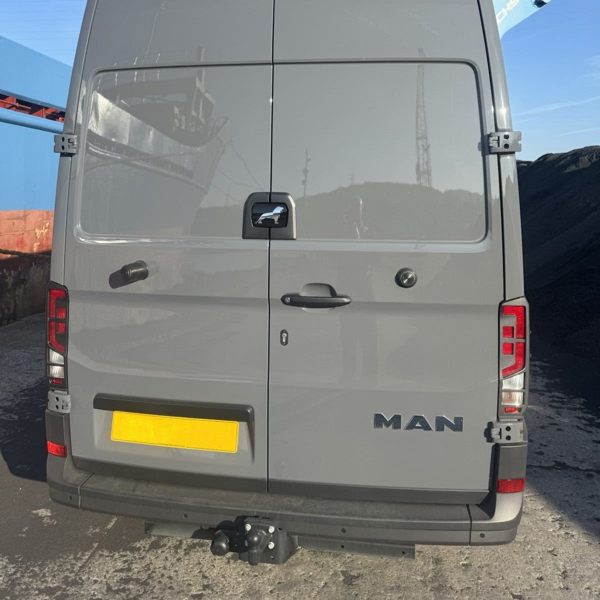 For MAN TGE Rear Light Guards - Ultimate Matte Black Hammerite Protection (2018+)