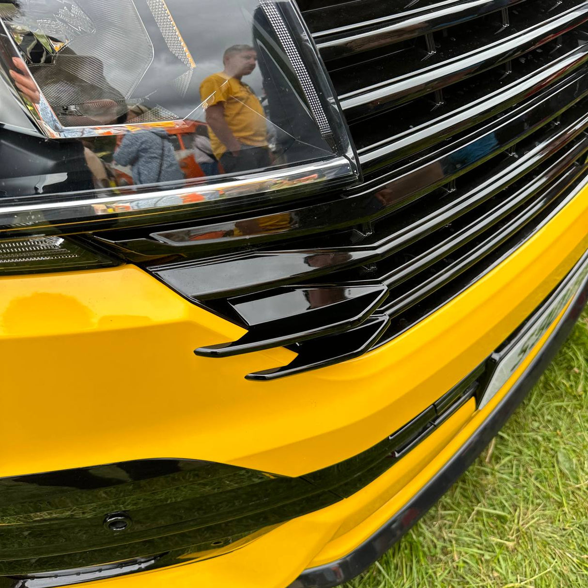 For VW T6.1 Front Grille Side Fins – Gloss Black Finish (Set of 4) | Van-X Styling Upgrade