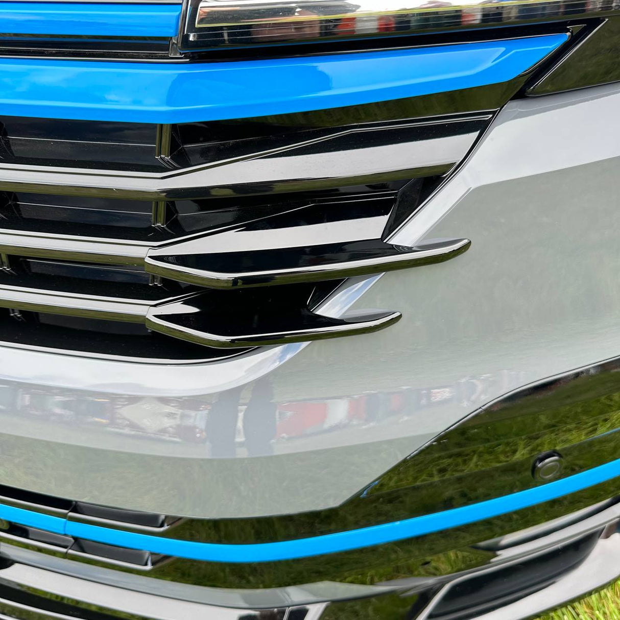 For VW T6.1 Front Grille Side Fins – Gloss Black Finish (Set of 4) | Van-X Styling Upgrade