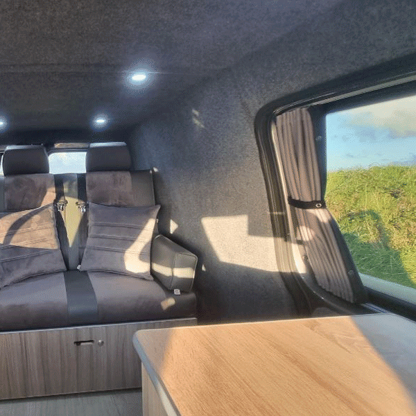 For VW Caddy Van Conversion Premium Window Curtains - Black/Grey - CREATE YOUR OWN BUNDLE! Van-X