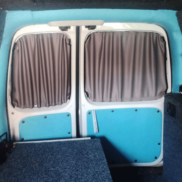For VW Caddy Van Conversion Premium Window Curtains - Black/Grey - CREATE YOUR OWN BUNDLE! Van-X