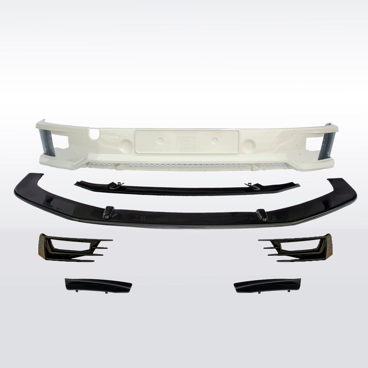 For VW T5.1 Transporter Front Sportline Spoiler + Splitter T5-X Styling (B-Grade) Painted and ready to fit in 3 colour options