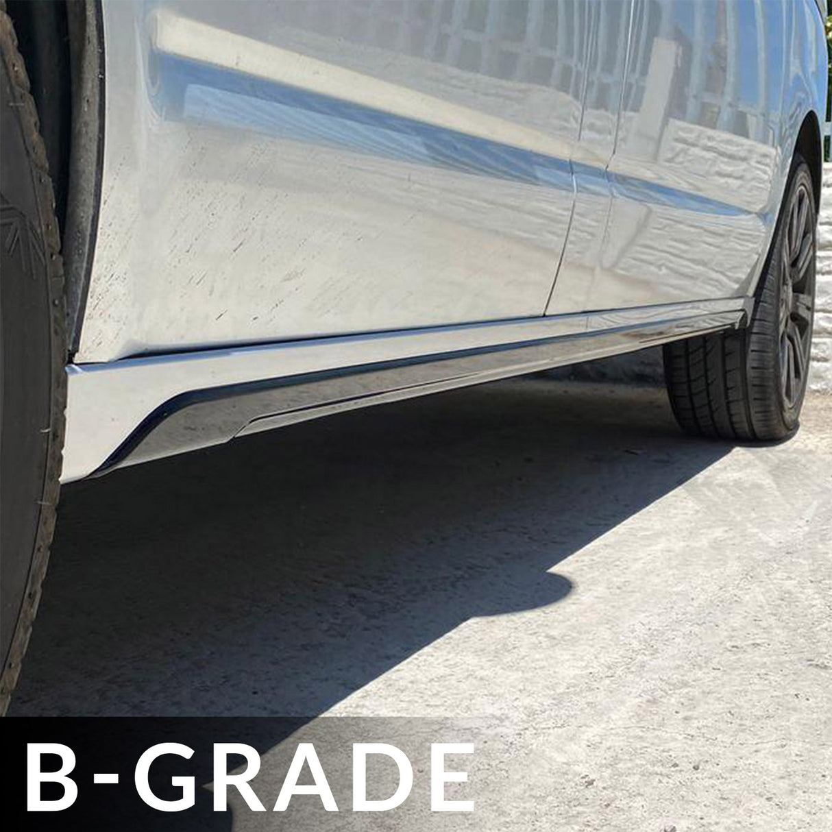 For VW T5, T5.1 SWB Side Skirts Reflex Silver Plastic Painted and Ready to Fit (B-Grade)