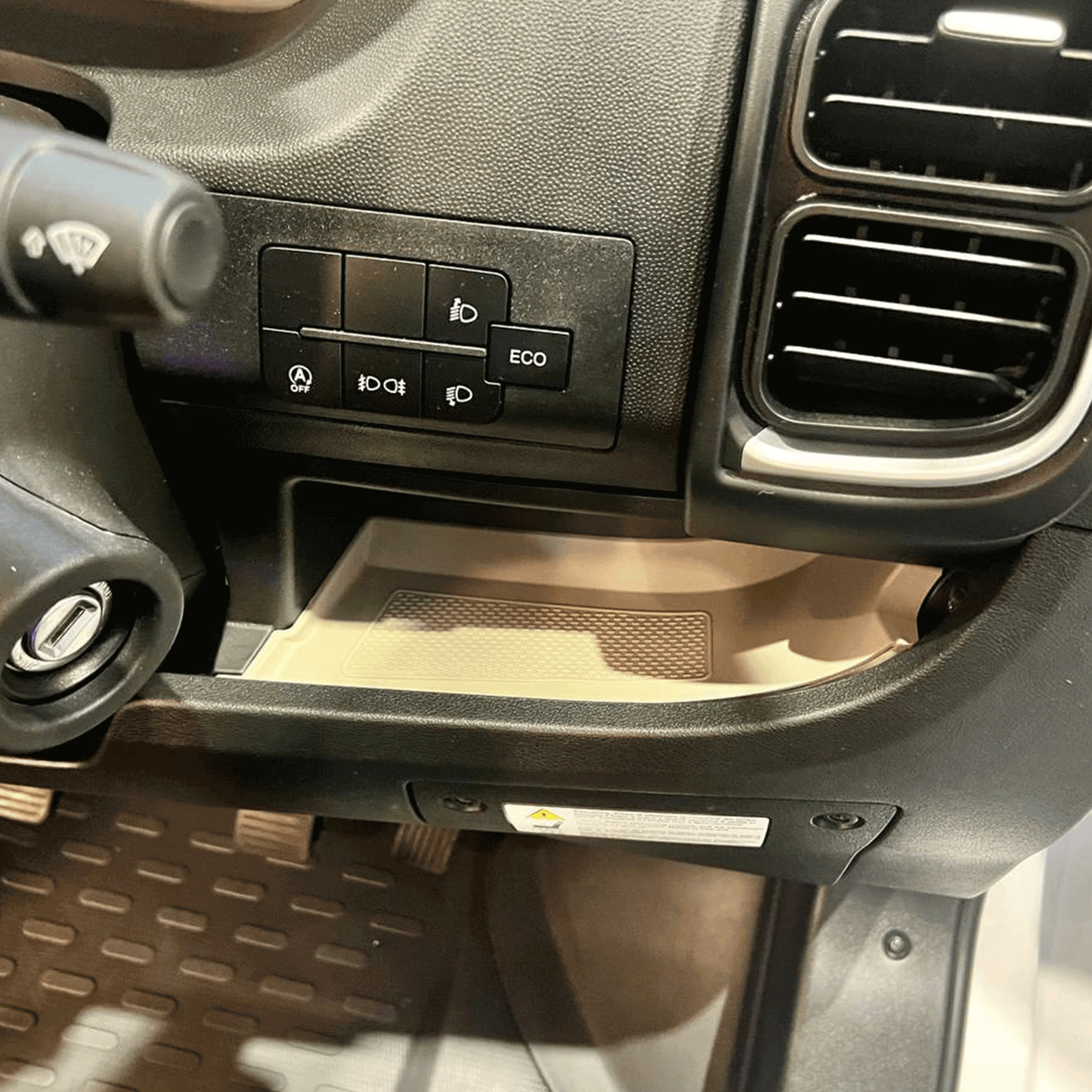 Citroen Relay motorhome Lower New Dashboard Rubber Inserts/Mats - Light Grey - RHD ideal motorhome owner gift