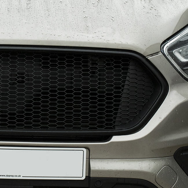 For Ford Transit Custom Front Badgeless Honeycomb Grille Gloss Black Styling Painted and Ready to Fit