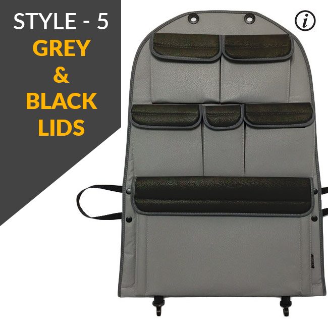 For VW T4 Transporter Caravelle Campervan Single & Captain’s Seat Leatherette Back Seat Organizer – Van Storage Solution