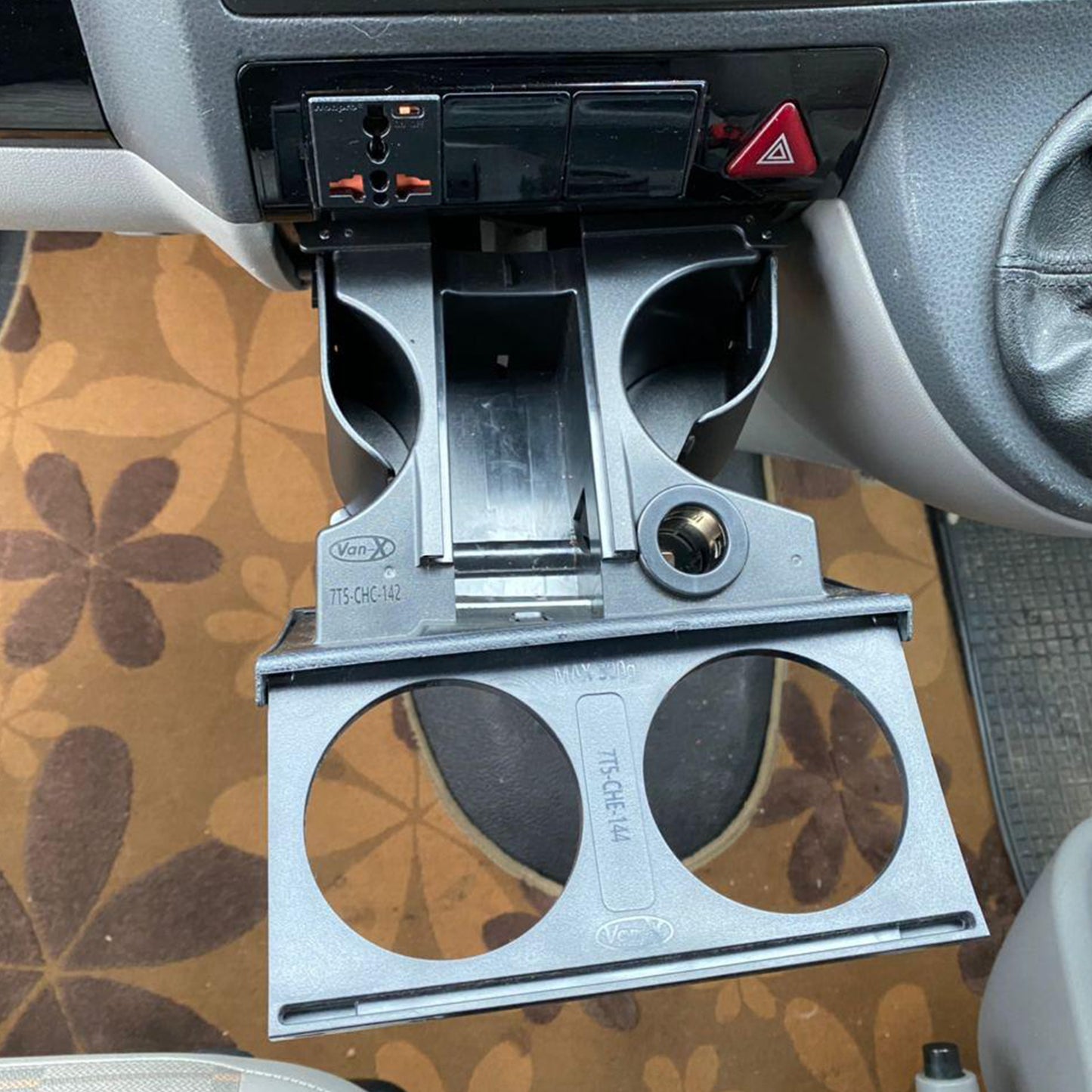 VW T5.1 Cup Holder OEM Replacement With 2 Extra Cups on Extension