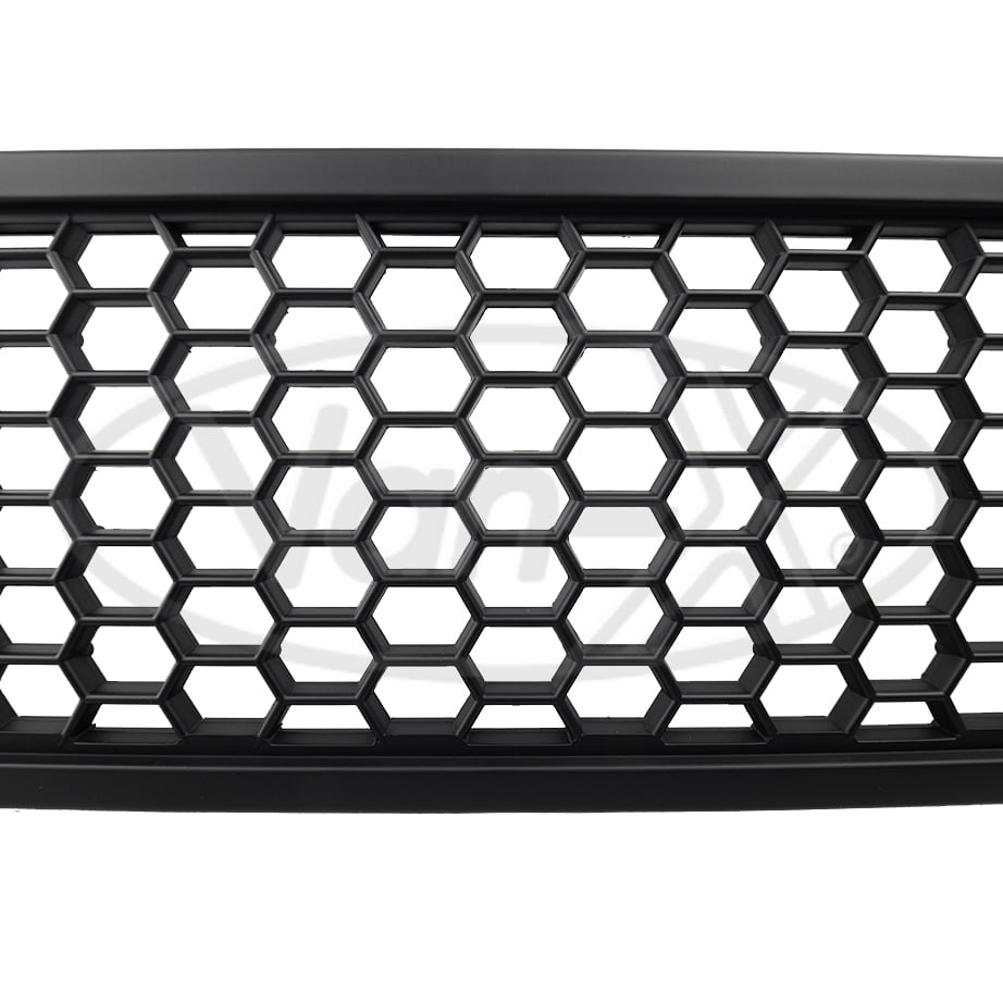 VW T5.1 Transporter Honeycomb Matte Black Bumper Grille + Fog Light Trims + Number Plate Trim Sportline Painted and Ready to Fit