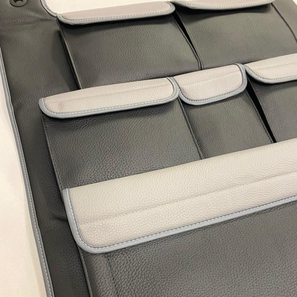 Airson Eagraiche Suidheachain Chùil Dhùbailte VW T5 / T5.1 Transporter (Dubh le Mullaich Liath)