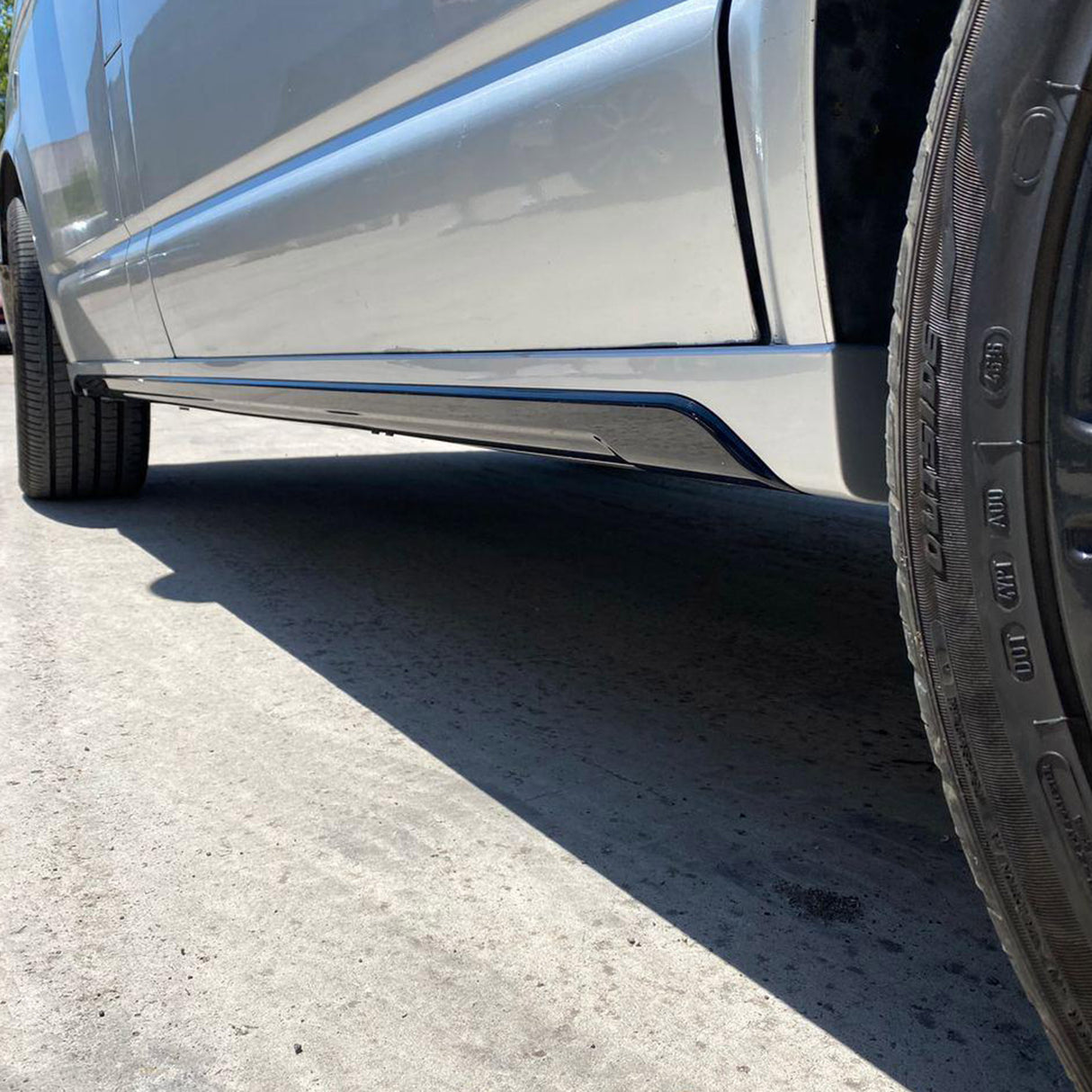 For VW T6 Transporter SWB Side Skirts Reflex Silver Plastic Painted and Ready to Fit