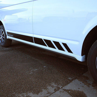 VW T6.1 Transporter SWB short wheel base ABS Side Skirts Painted In Candy White Ready to Fit, latest in style